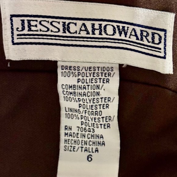 Jessica Howard Chocolate Luscious Deep Brown Halter Dress Size 6 - Picture 5 of 5